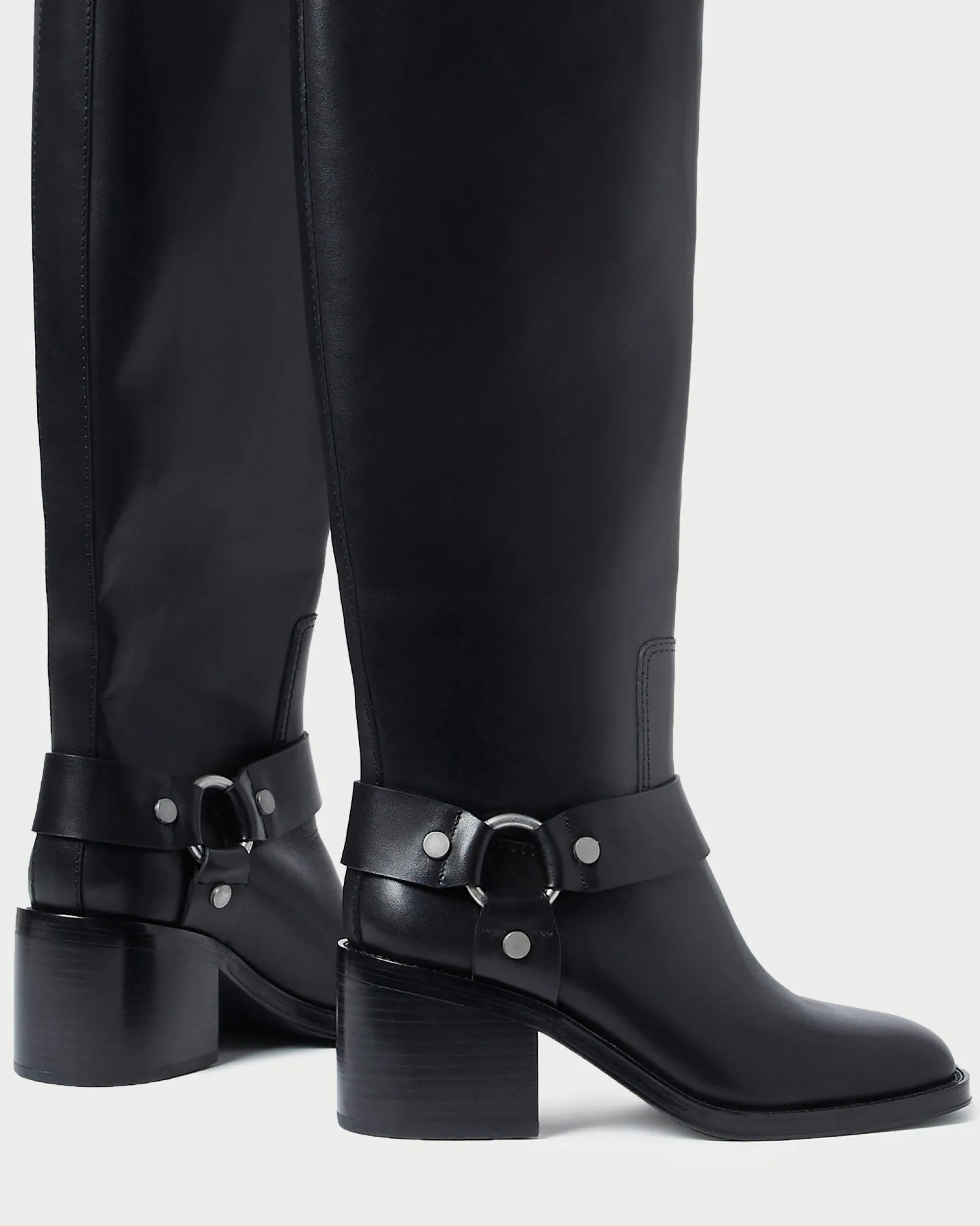 Loeffler Randall Audrey Black Tall Engineer Boot