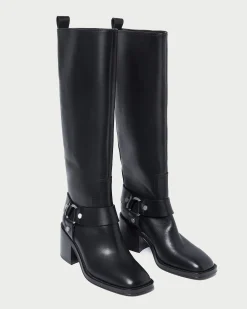 Loeffler Randall Audrey Black Tall Engineer Boot