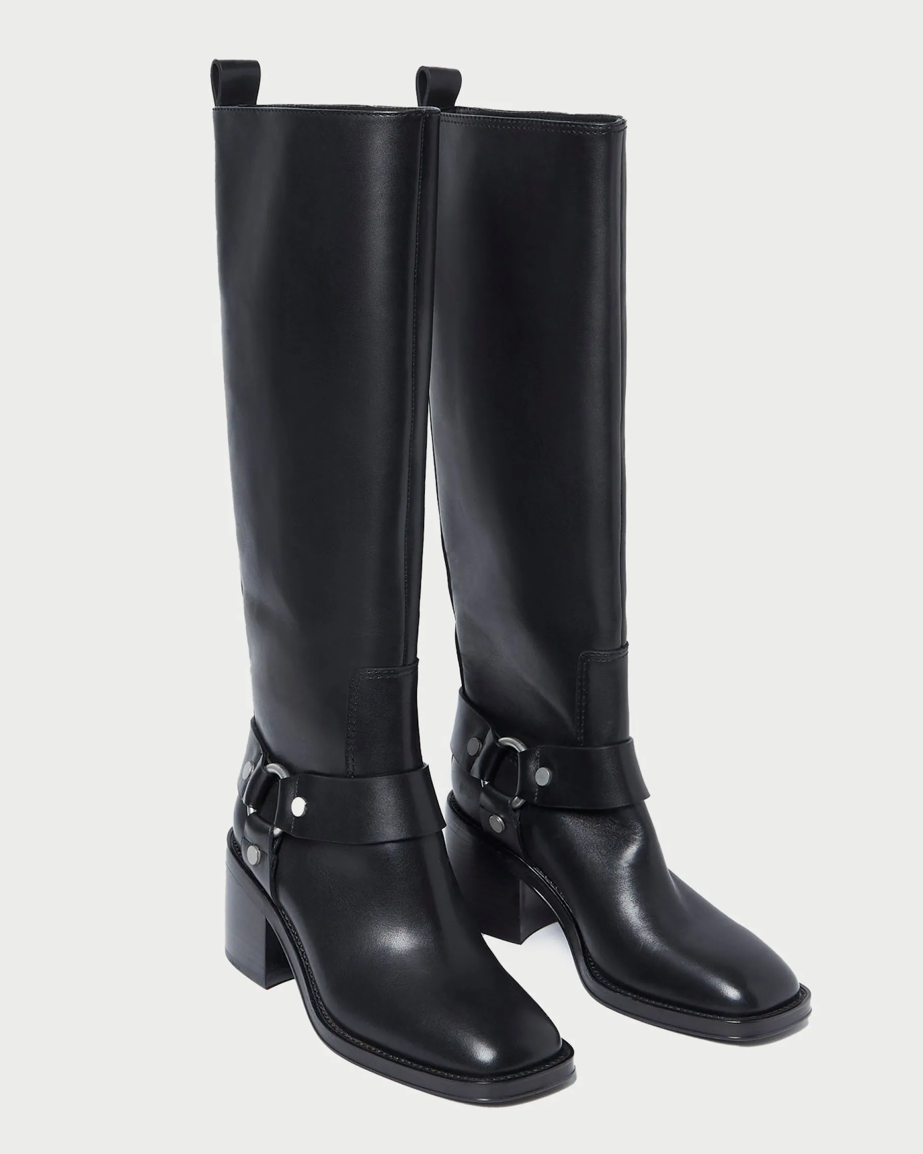 Loeffler Randall Audrey Black Tall Engineer Boot