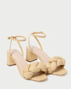 Loeffler Randall Avril Natural Raffia Heeled Sandal