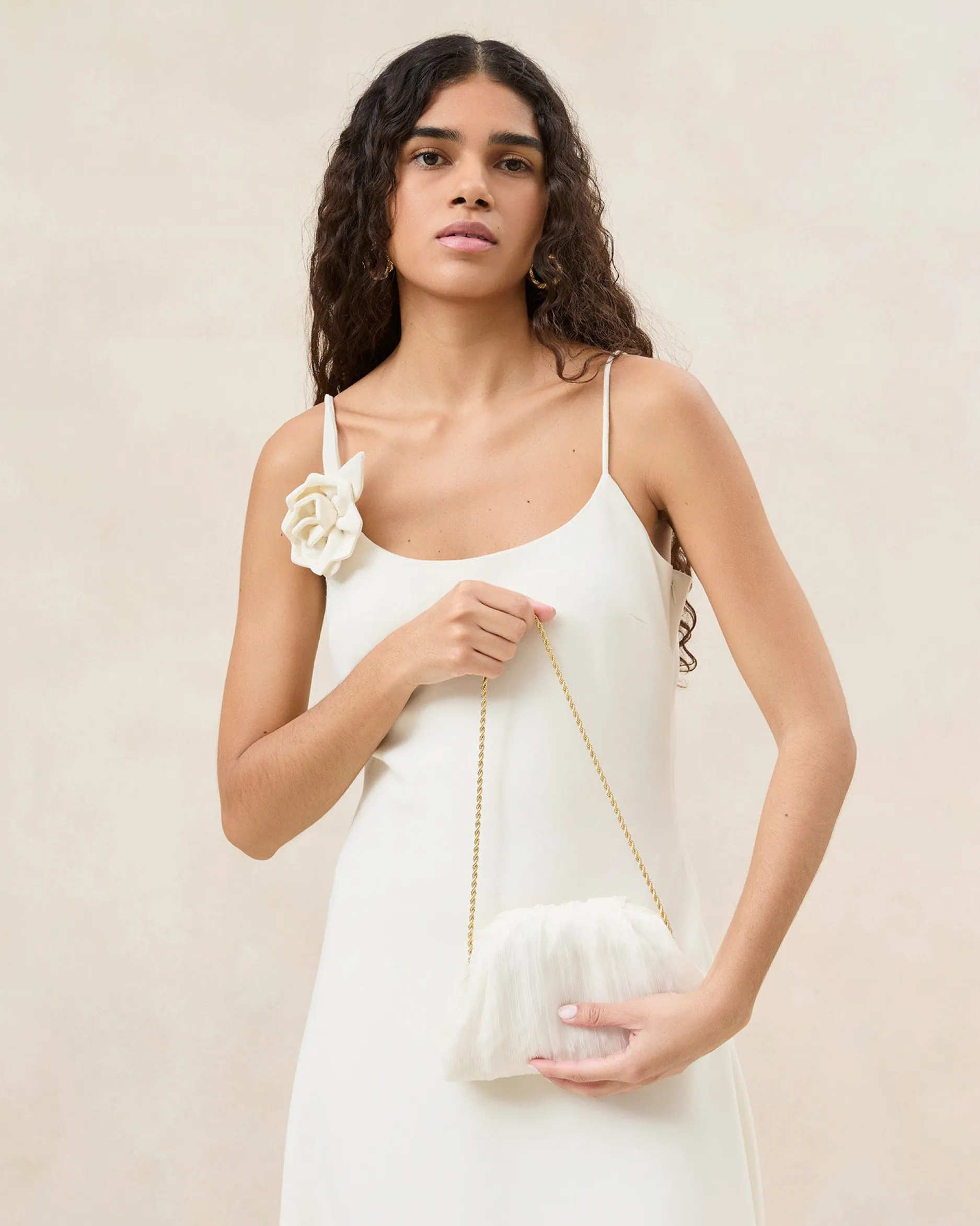 Loeffler Randall Bailey Blush/Crystal Dome Clutch