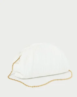 Loeffler Randall Bailey Natural/Crystal Dome Clutch
