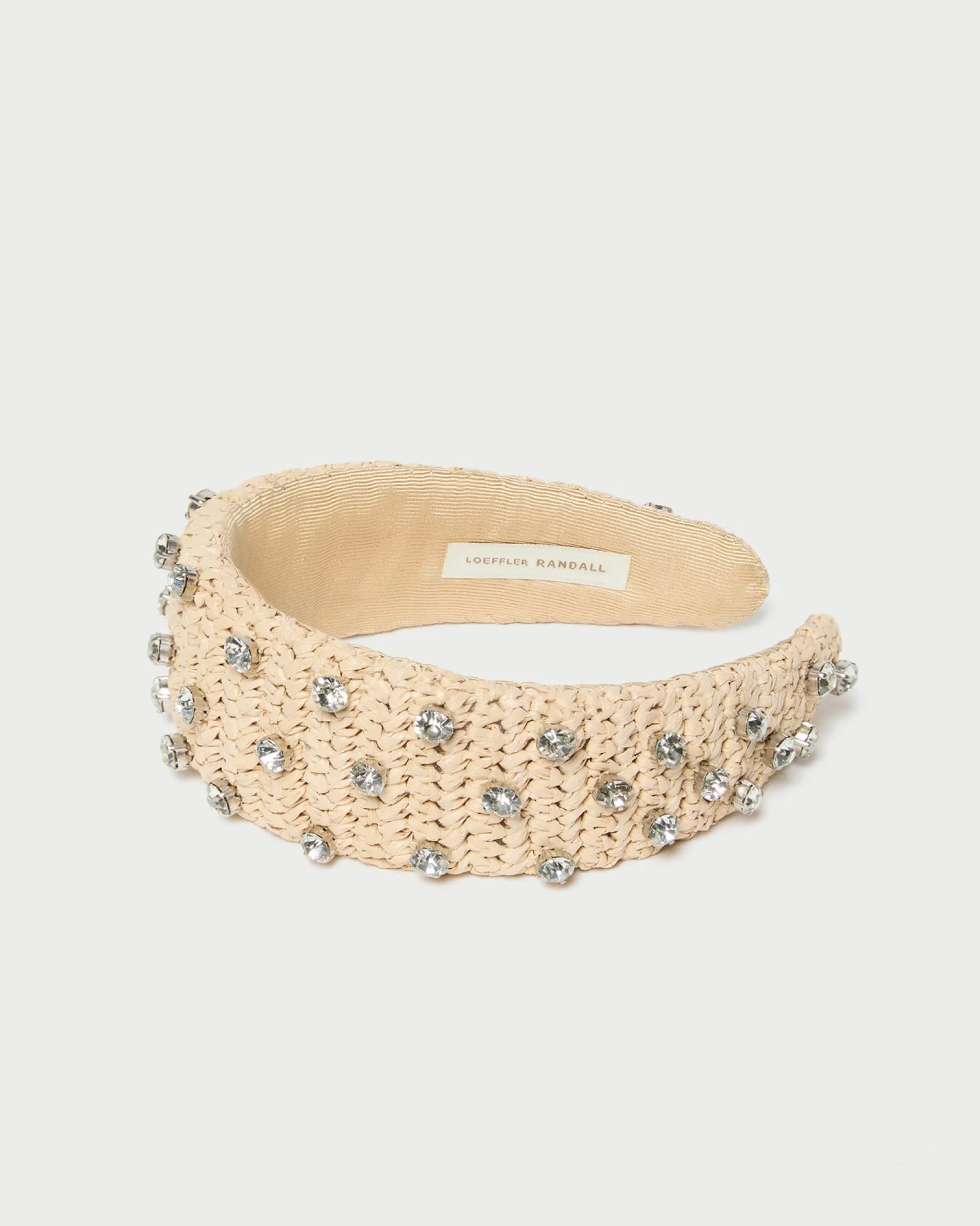 Loeffler Randall Bellamy Blue Satin Puffy Headband