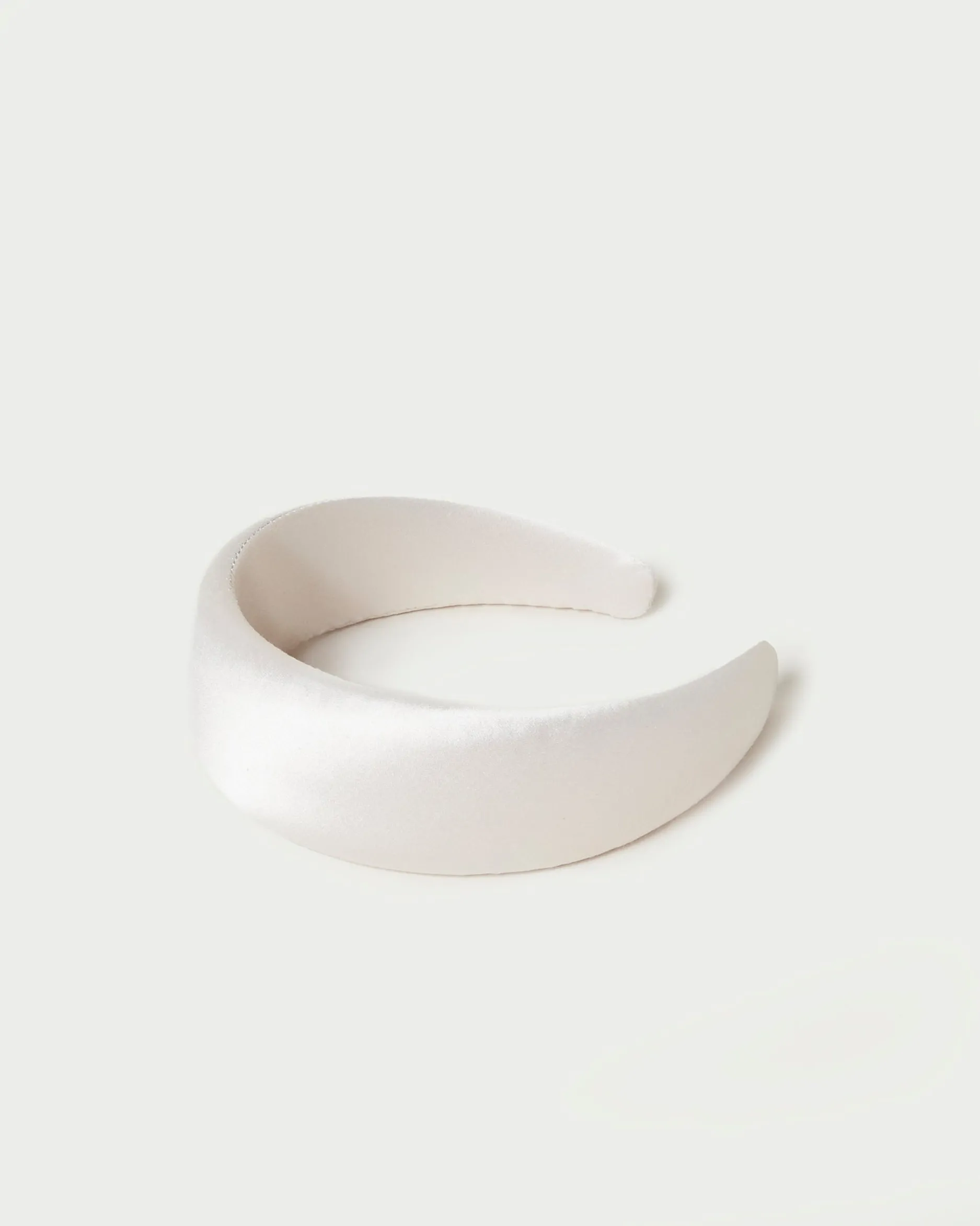 Loeffler Randall Bellamy Blue Satin Puffy Headband