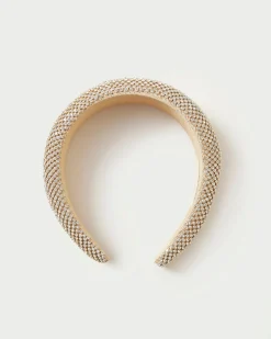 Loeffler Randall Bellamy Blue Satin Puffy Headband