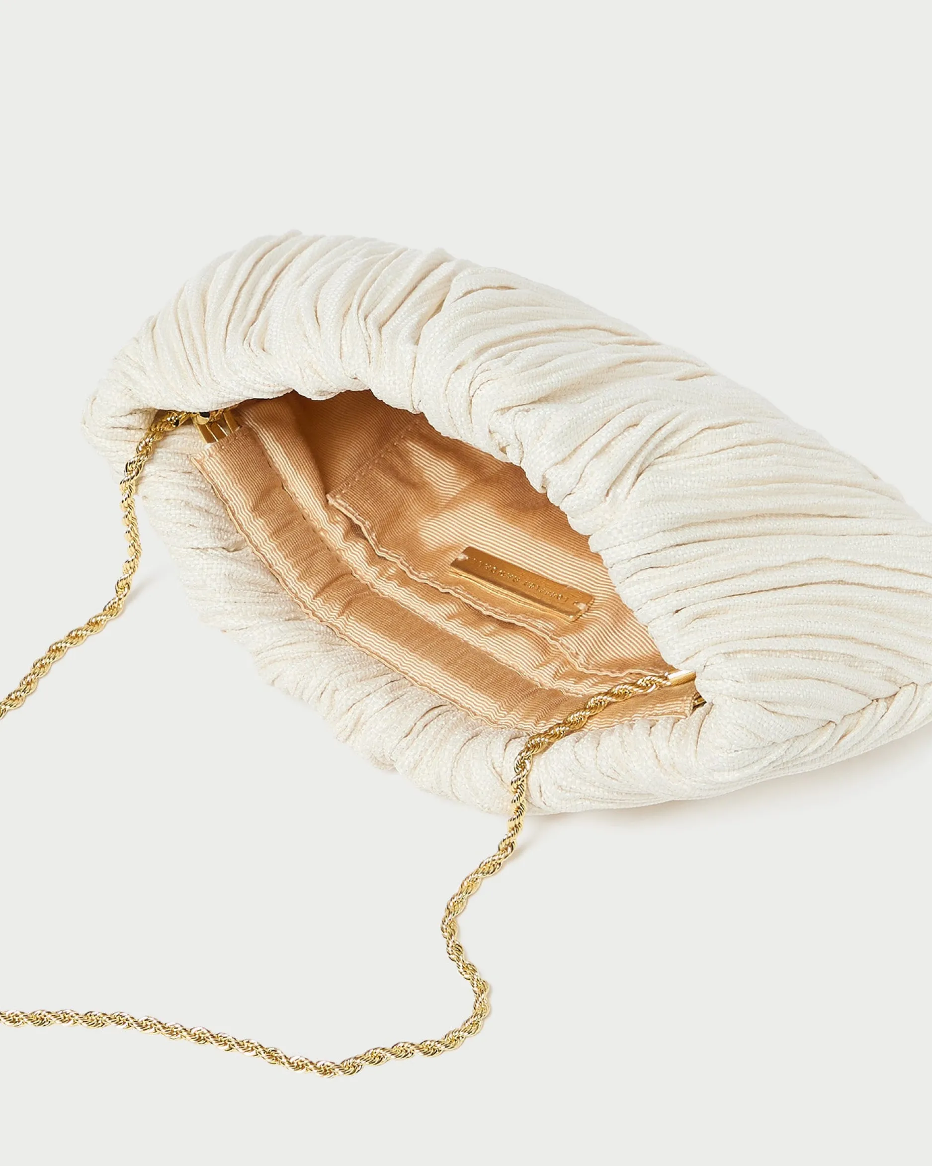 Loeffler Randall Brit Lamé Pleated Clutch