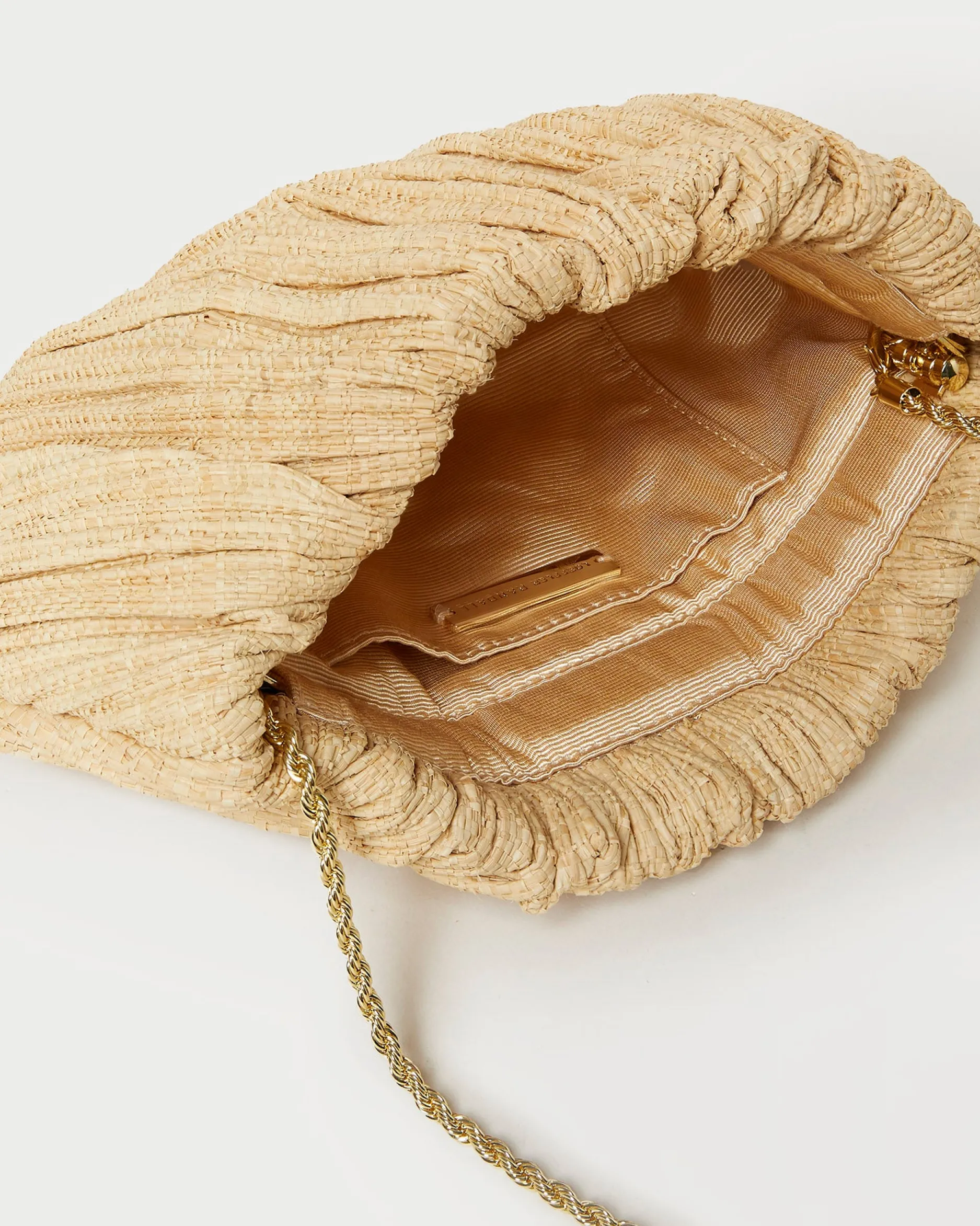Loeffler Randall Brit Lamé Pleated Clutch