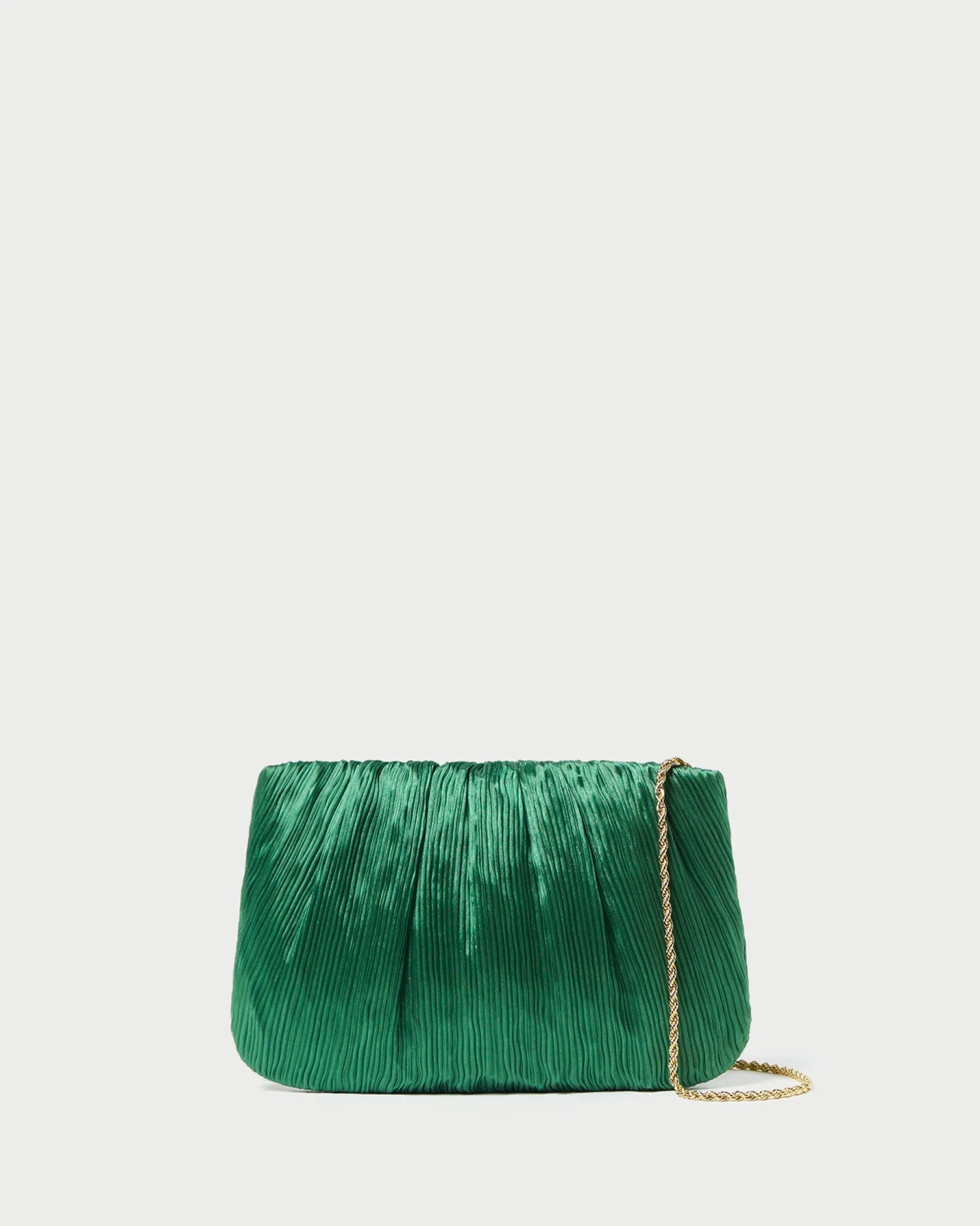 Loeffler Randall Brit Lamé Pleated Clutch