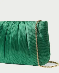 Loeffler Randall Brit Lamé Pleated Clutch