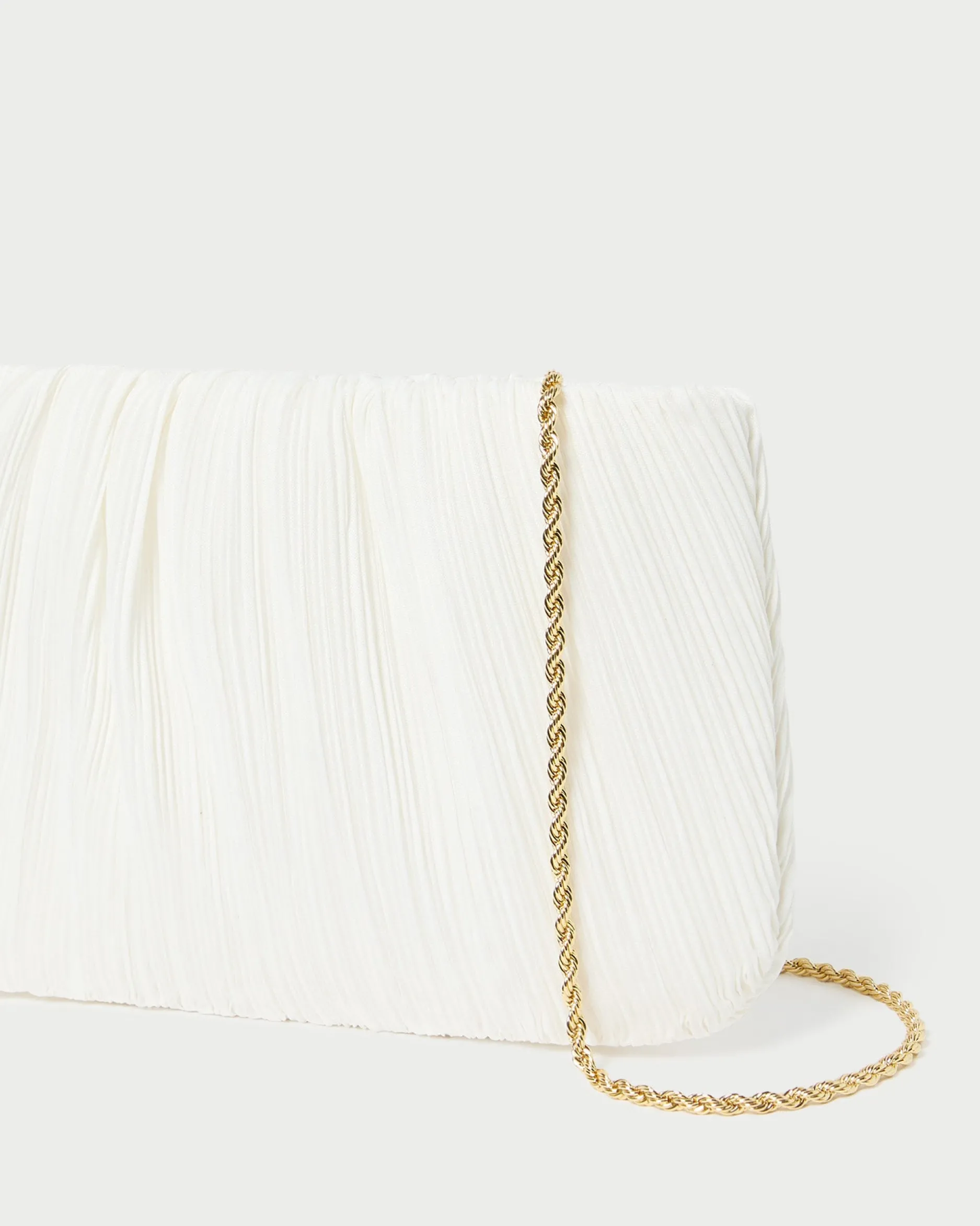 Loeffler Randall Brit Lamé Pleated Clutch