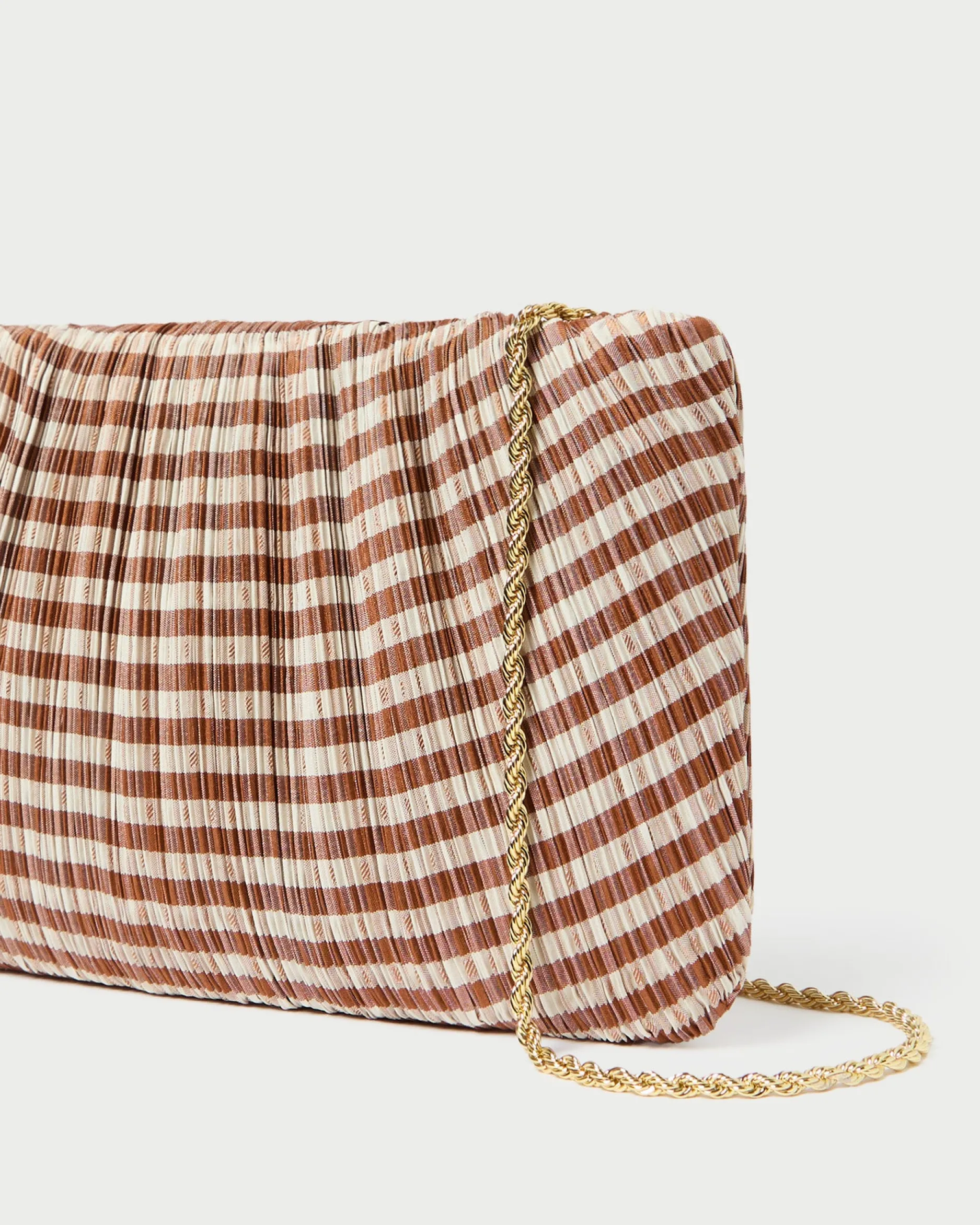 Loeffler Randall Brit Lamé Pleated Clutch
