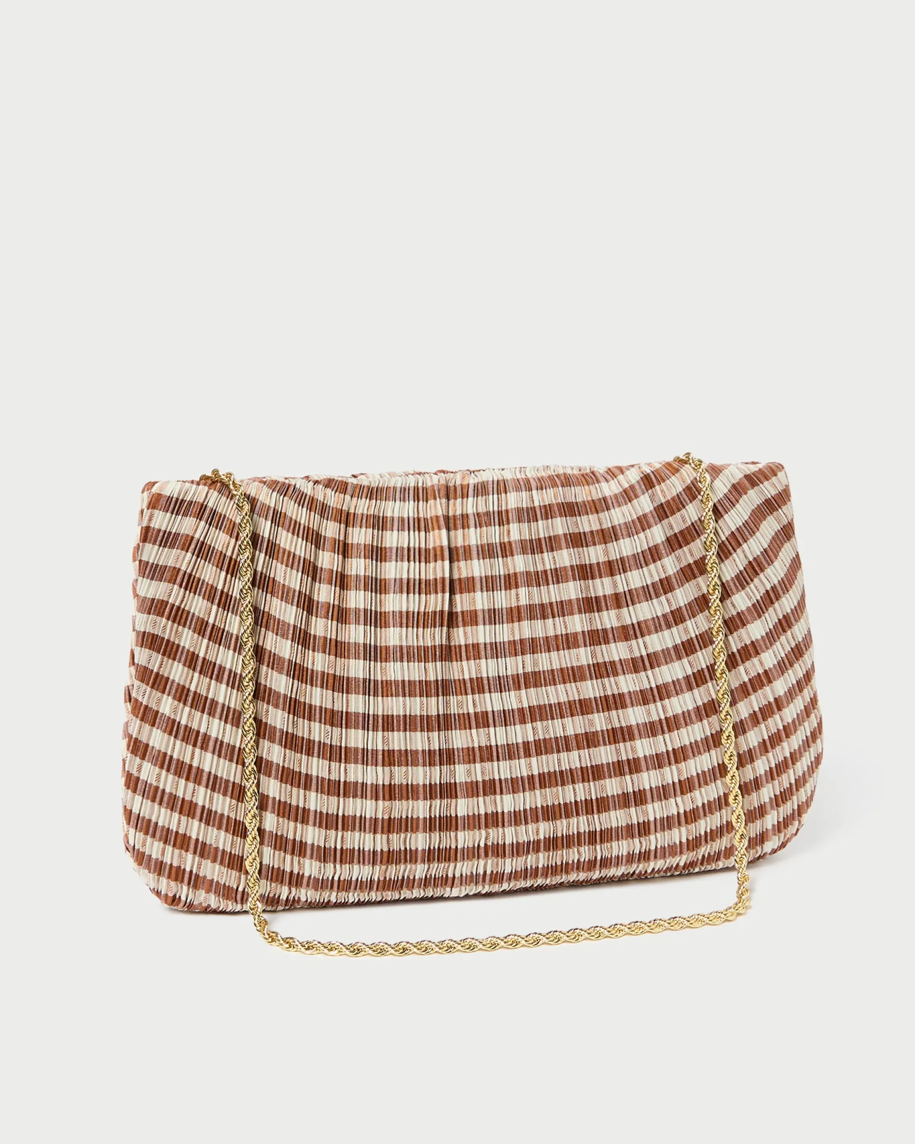 Loeffler Randall Brit Lamé Pleated Clutch