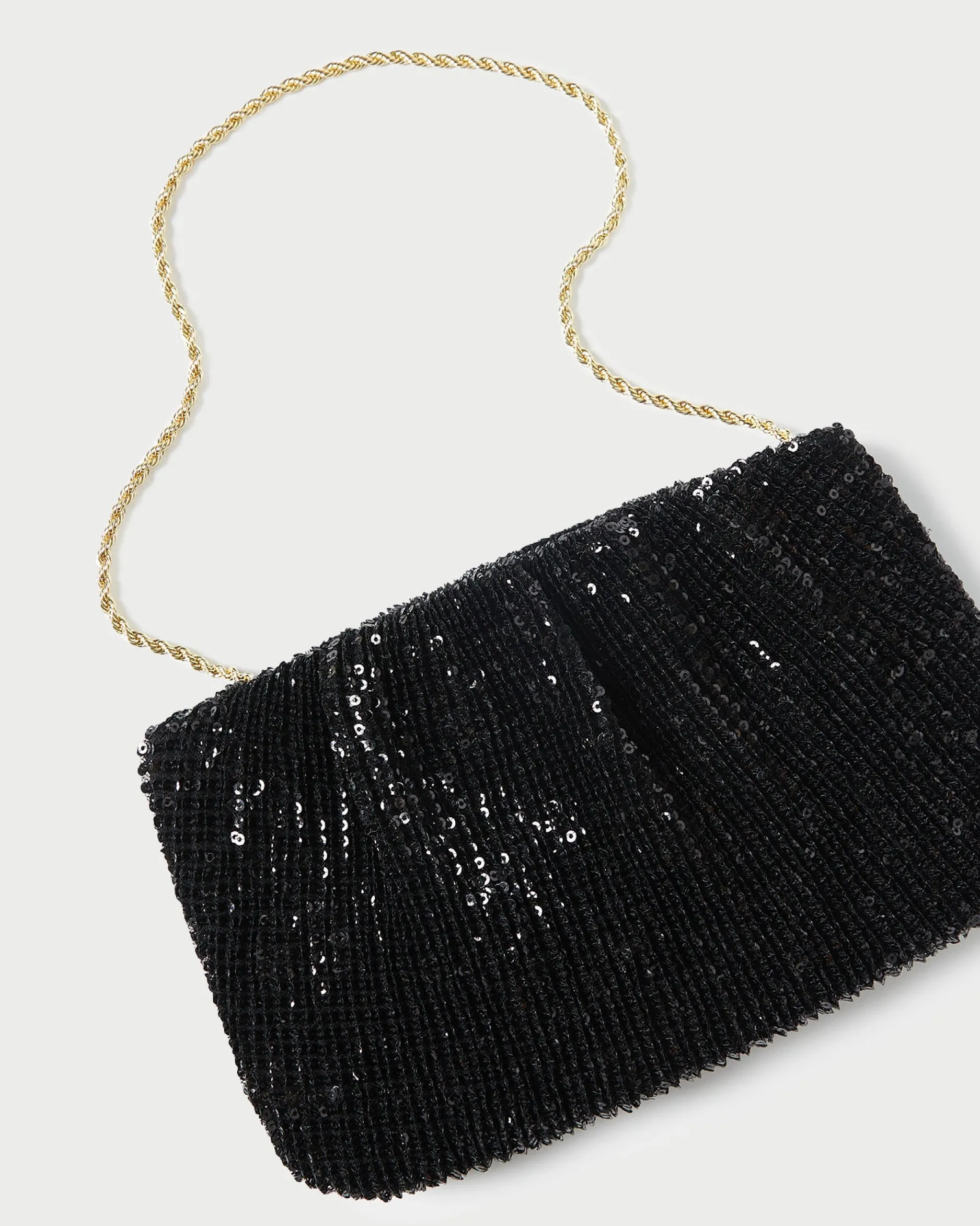 Loeffler Randall Brit Lamé Pleated Clutch