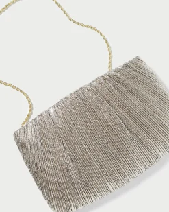 Loeffler Randall Brit White Lace Flat Clutch