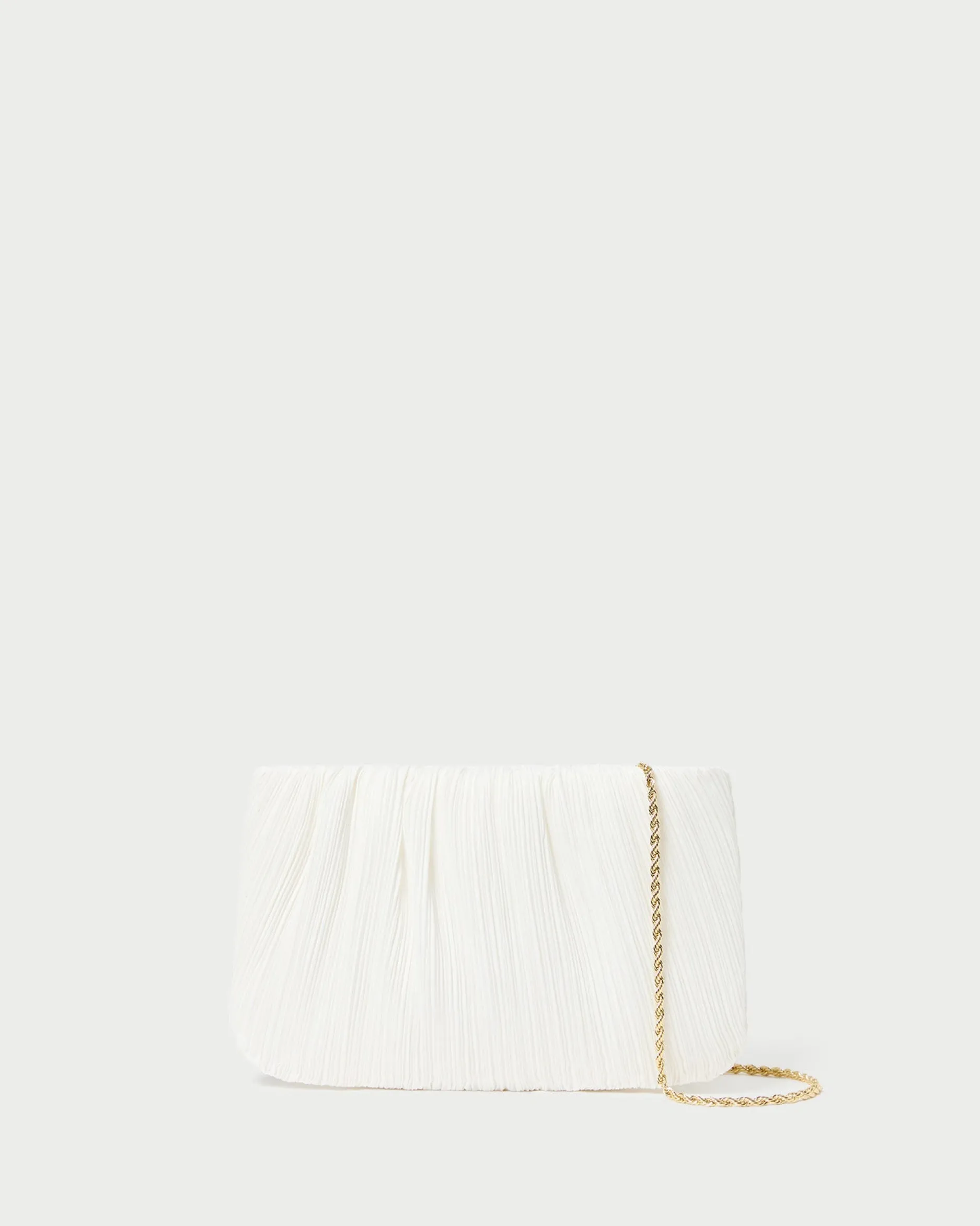 Loeffler Randall Brit White Lace Flat Clutch