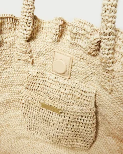 Loeffler Randall Cyrus Natural Ruffled Woven Tote