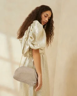 Loeffler Randall Doreen Gold Diamanté Frame Pouch