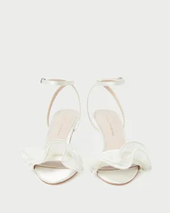 Loeffler Randall Elena Pearl Pleated Ruffle Sandal