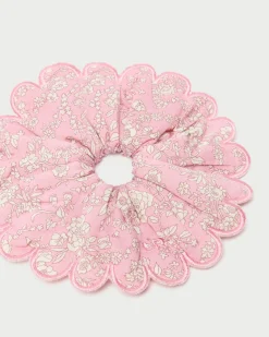 Loeffler Randall Frankie Red Floral Scallop Scrunchie