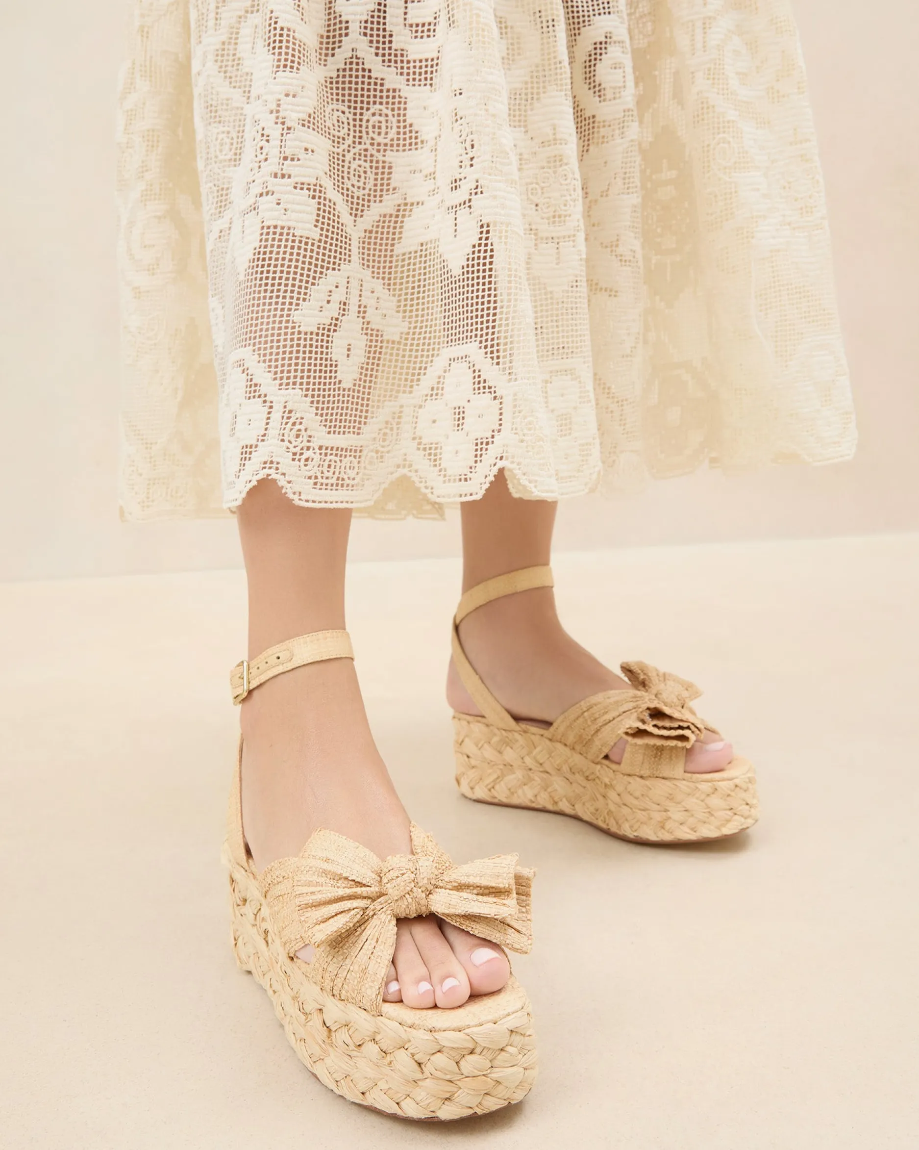 Loeffler Randall Gaby Pleated Bow Espadrille