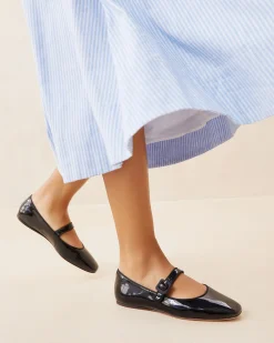 Loeffler Randall Ginger Blue Stripe Mary Jane