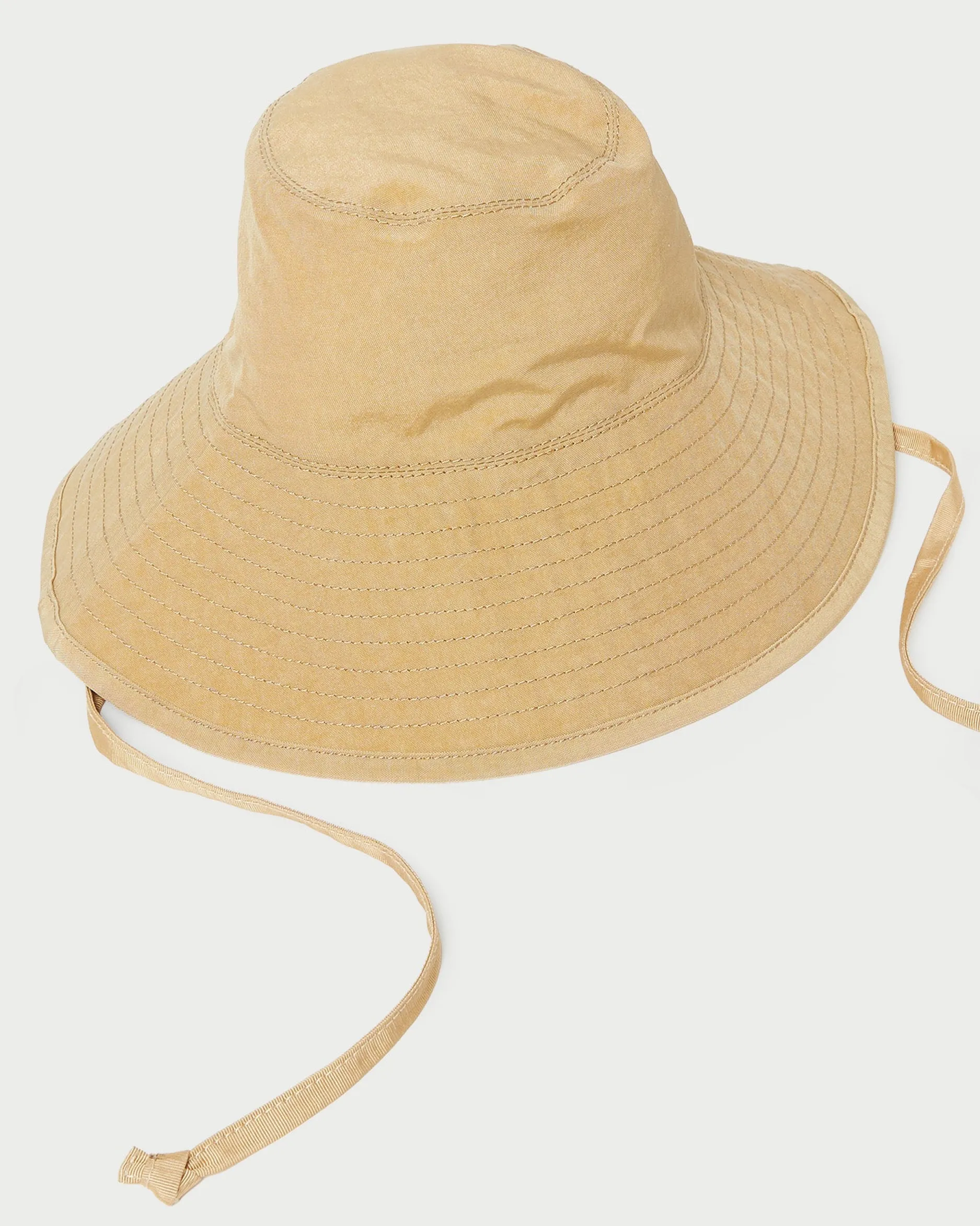 Loeffler Randall Hannah Parchment Nylon Bucket Hat