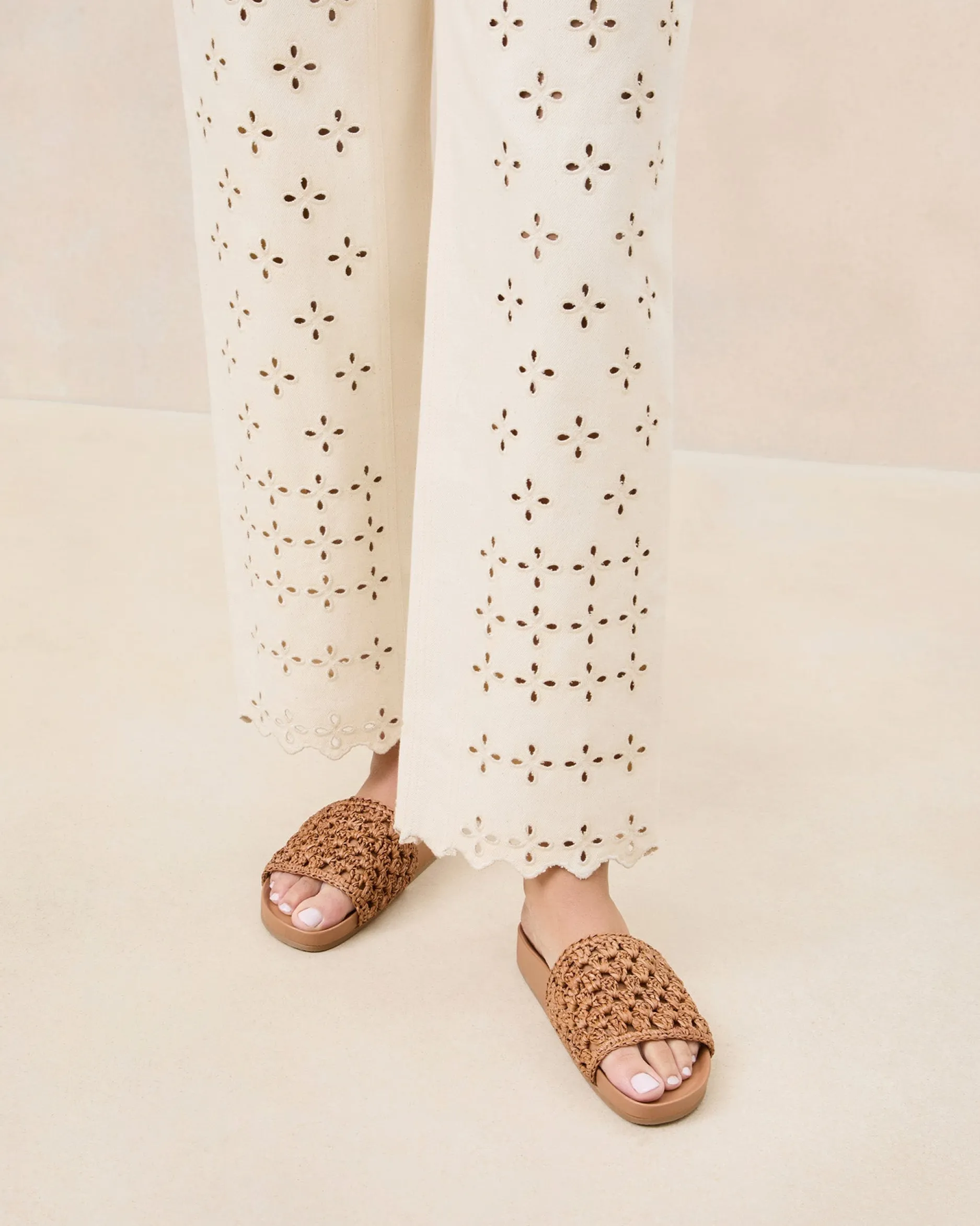 Loeffler Randall Henri Crochet Leather Sandal