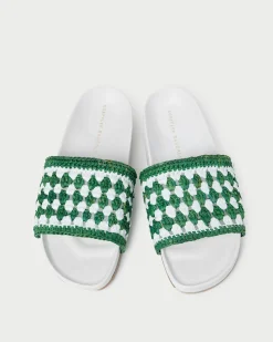 Loeffler Randall Henri Crochet Leather Sandal