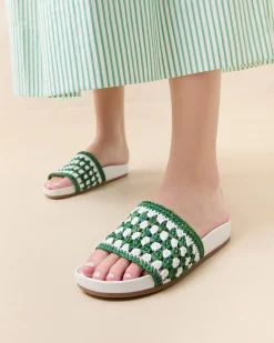 Loeffler Randall Henri Crochet Leather Sandal