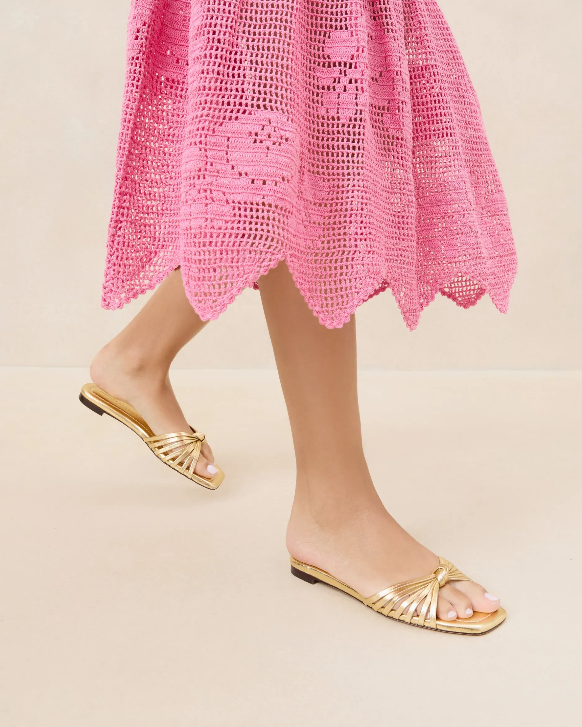 Loeffler Randall Izzie Leather Knot Sandal
