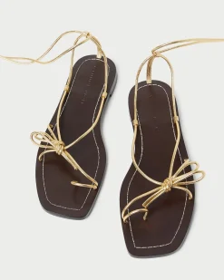 Loeffler Randall Jude Leather Flat Sandal