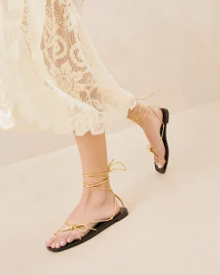 Loeffler Randall Jude Leather Flat Sandal