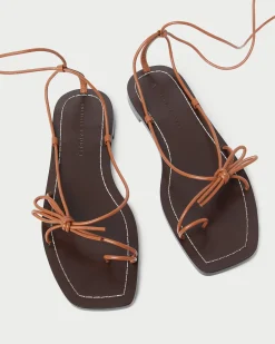 Loeffler Randall Jude Leather Flat Sandal