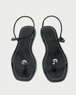 Loeffler Randall Lara Black Leather Sandal