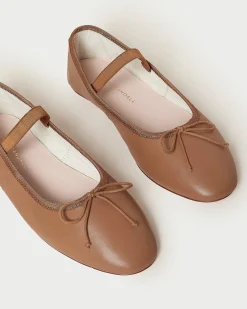 Loeffler Randall Leonie Caramel/Crystal Ballet Flat