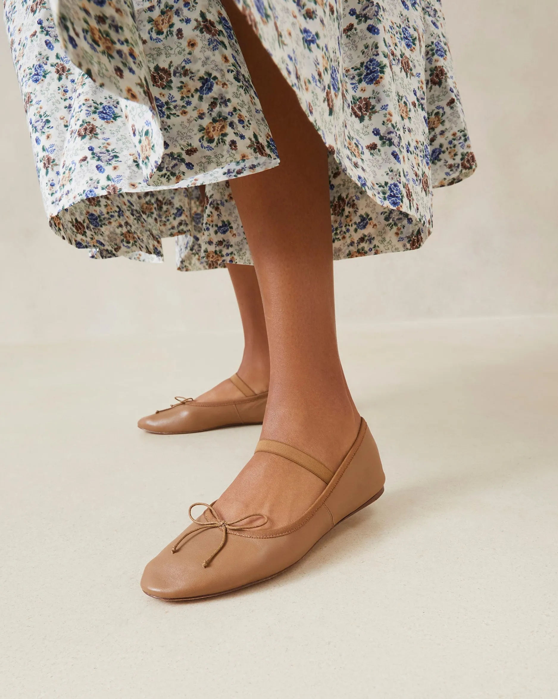 Loeffler Randall Leonie Caramel/Crystal Ballet Flat