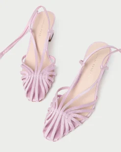 Loeffler Randall Livvy Pink Moiré Heeled Sandal