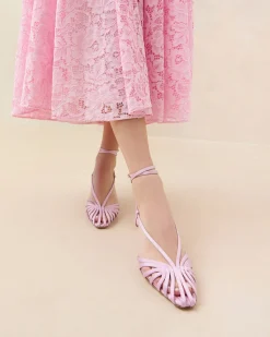 Loeffler Randall Livvy Pink Moiré Heeled Sandal
