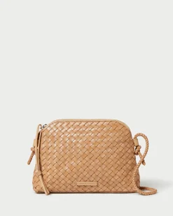 Loeffler Randall Mallory Brown Woven Crossbody