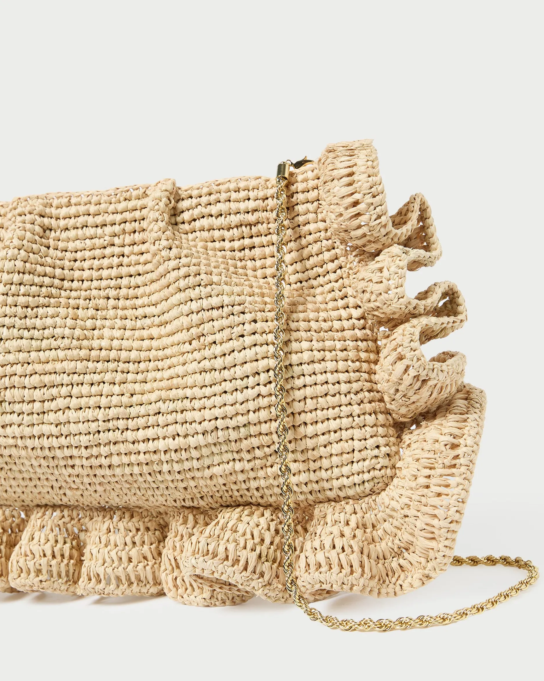 Loeffler Randall Mavis Moiré Ruffle Clutch