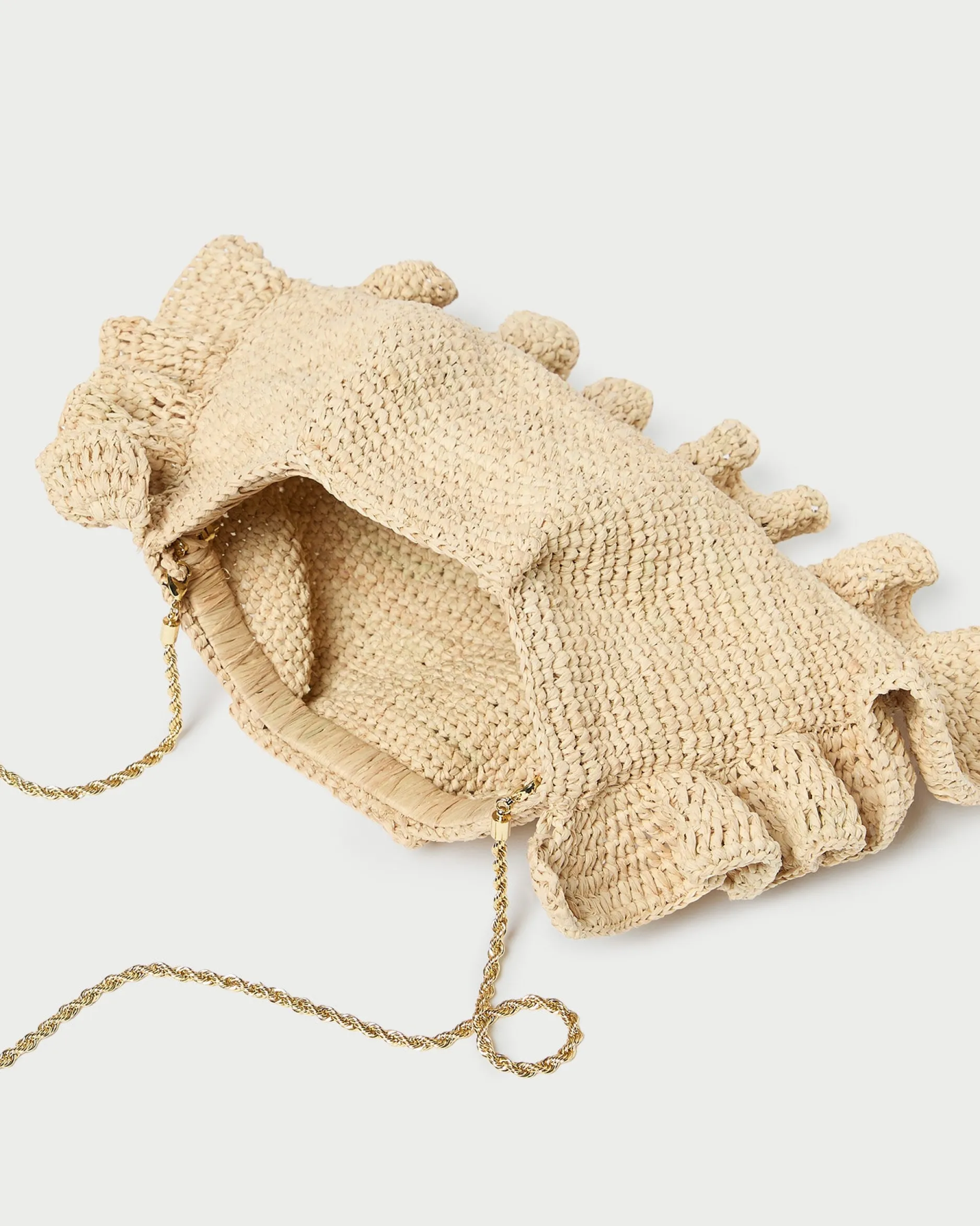 Loeffler Randall Mavis Moiré Ruffle Clutch