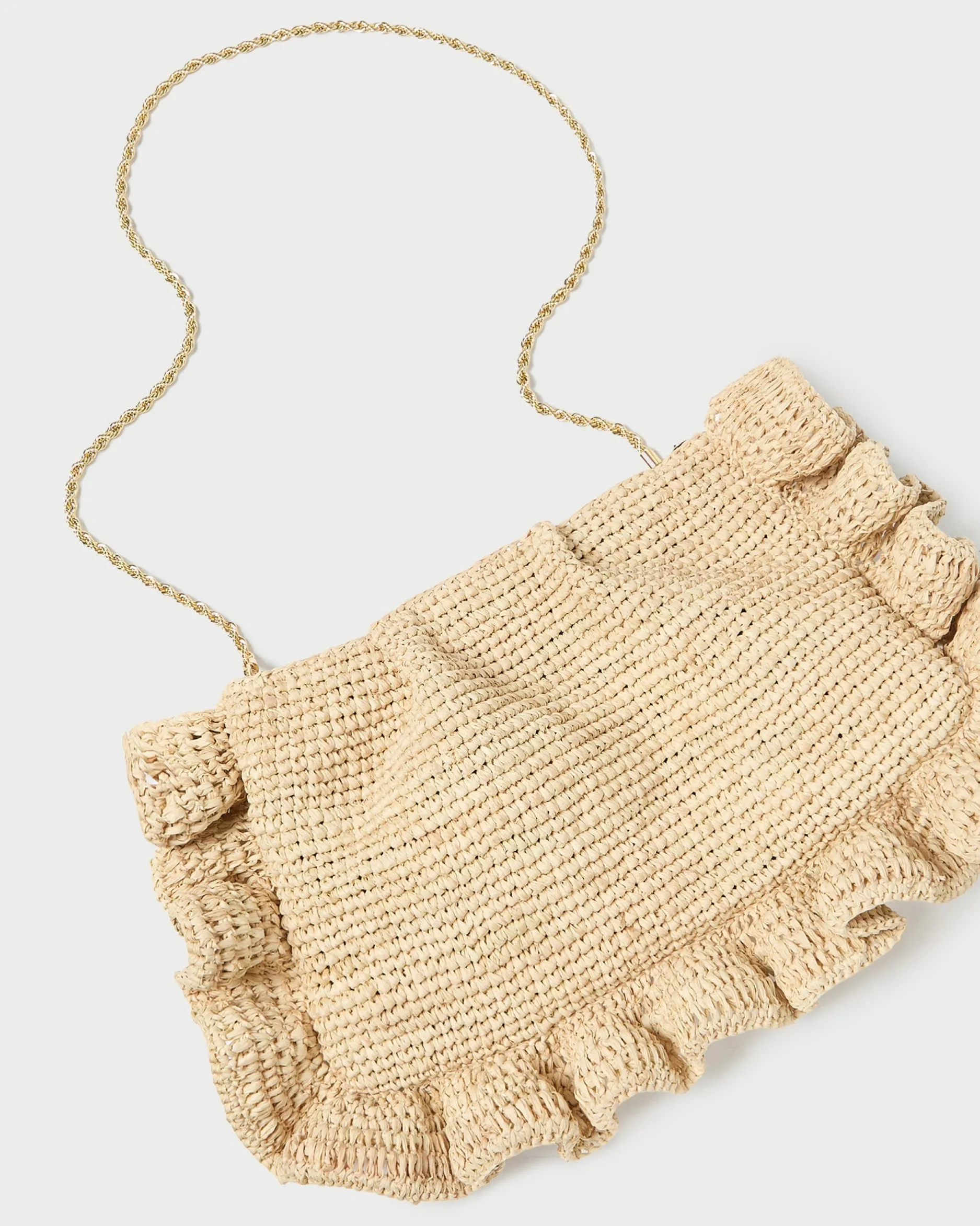 Loeffler Randall Mavis Moiré Ruffle Clutch