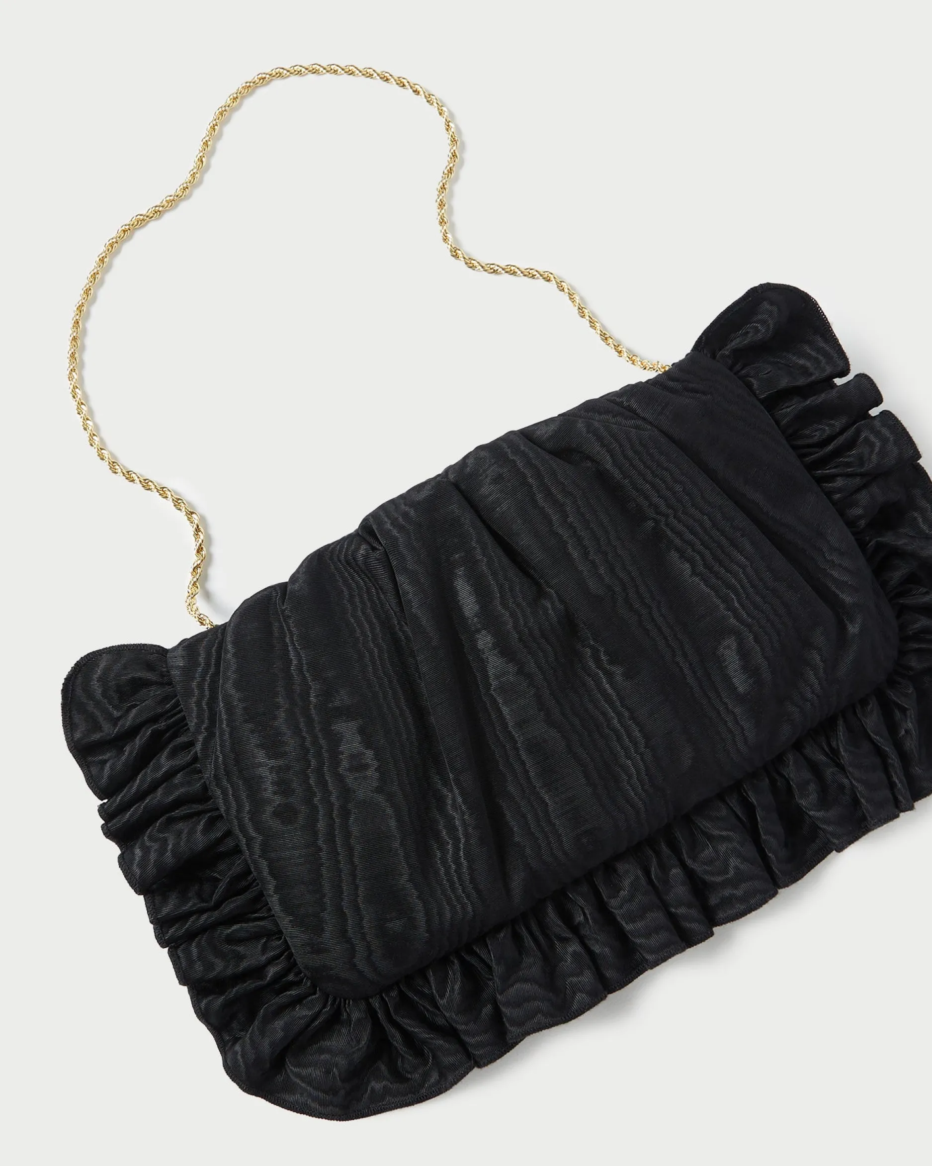Loeffler Randall Mavis Moiré Ruffle Clutch