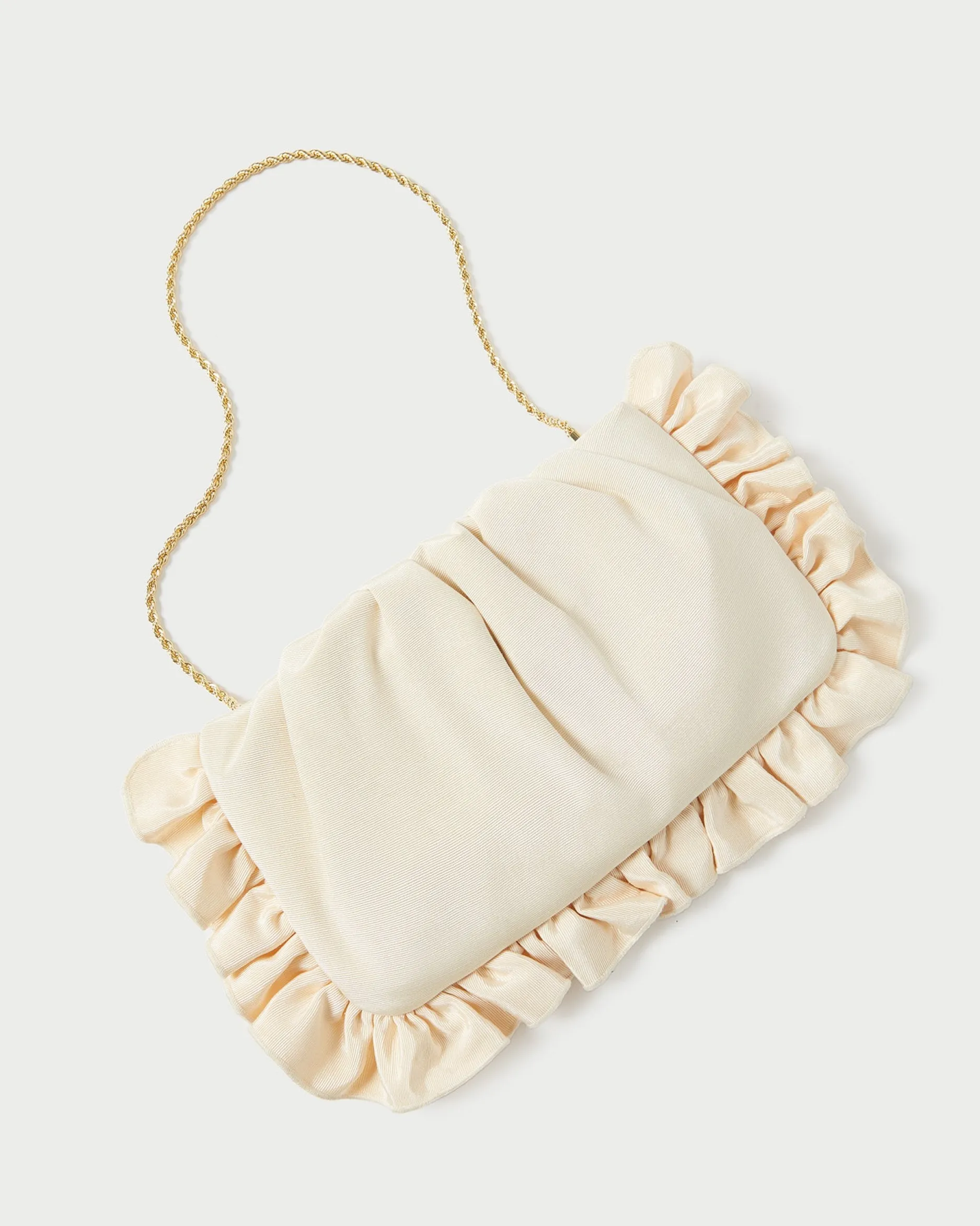 Loeffler Randall Mavis Moiré Ruffle Clutch