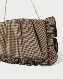 Loeffler Randall Mavis Moiré Ruffle Clutch