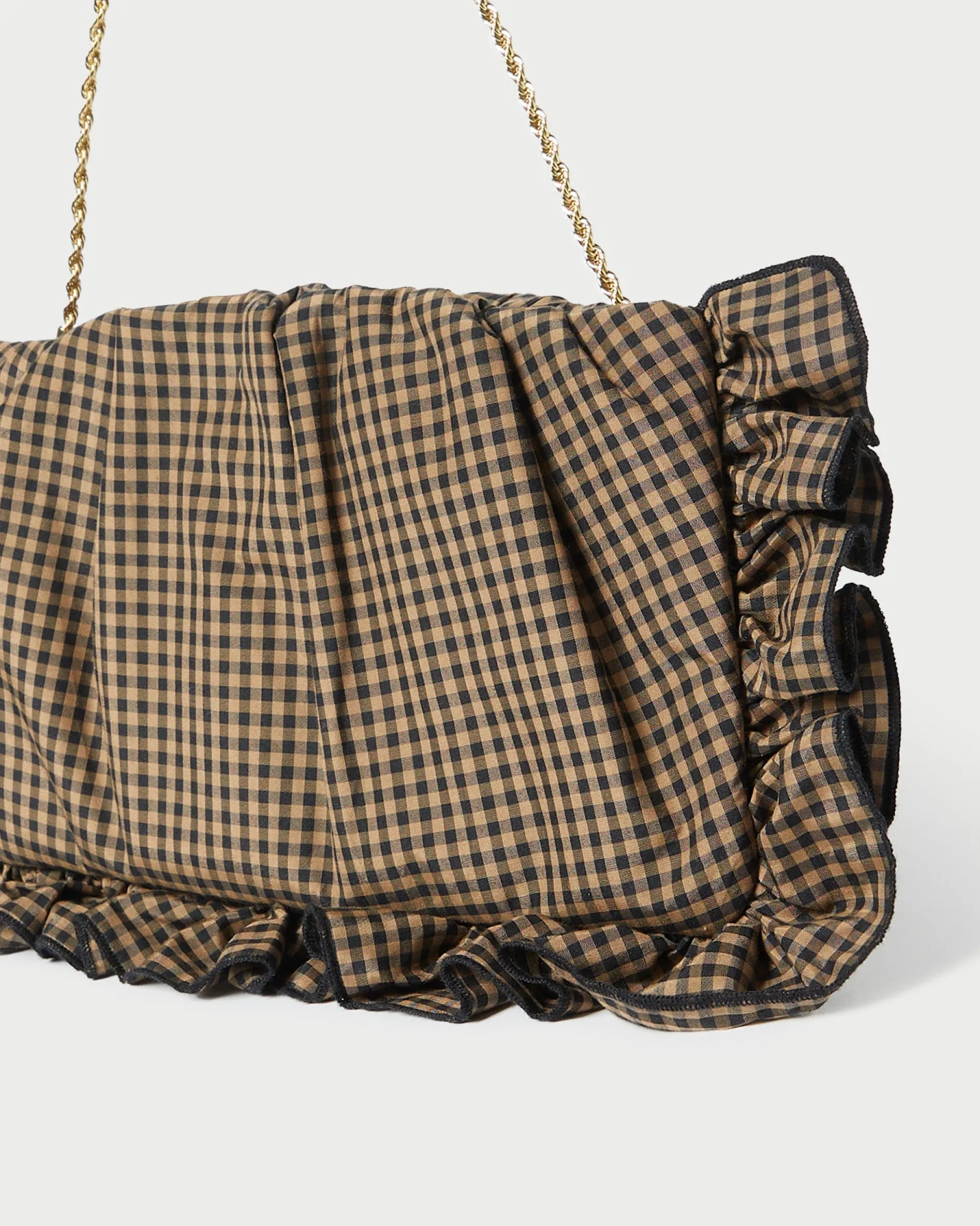 Loeffler Randall Mavis Moiré Ruffle Clutch