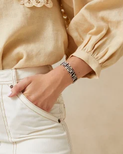 Loeffler Randall Mayan Hands Navy Mama Bracelet