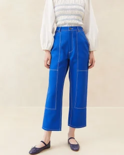 Loeffler Randall Molly Blue Denim Carpenter Pant