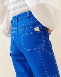 Loeffler Randall Molly Blue Denim Carpenter Pant