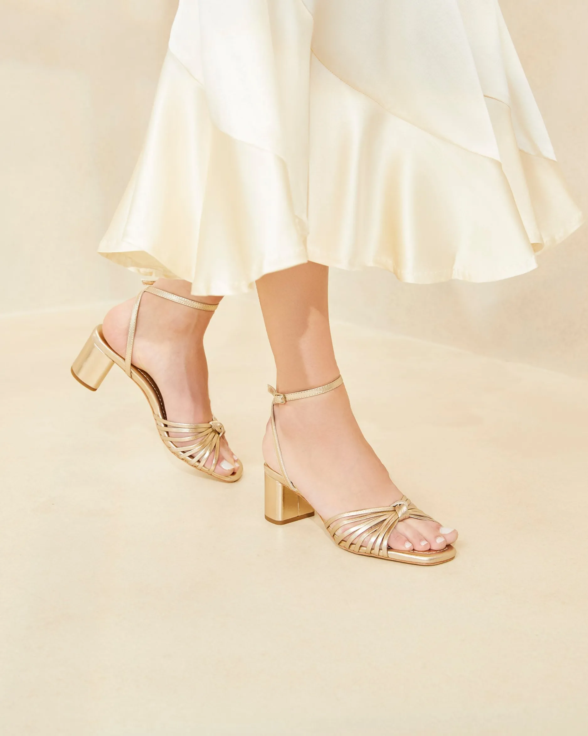 Loeffler Randall Olivia Knot Mid-Heel Sandal